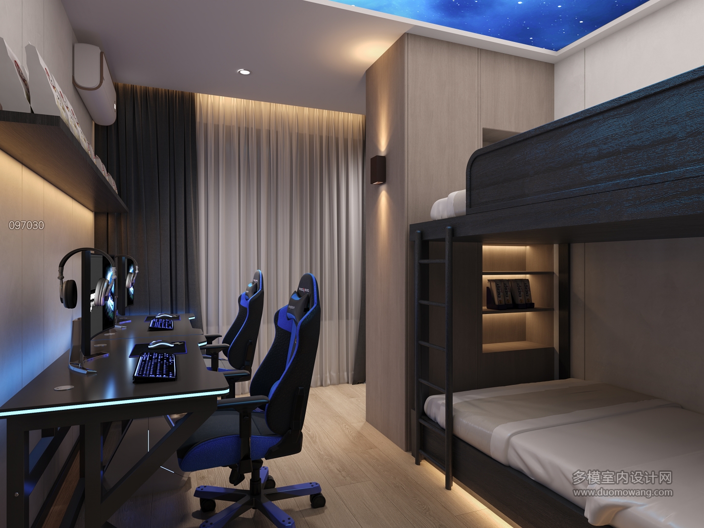 现代酒店室内4张_电竞房2