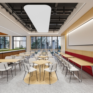 现代办公一楼食堂单张5