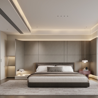 现代主卧特写