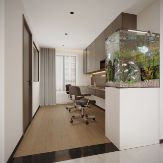 书房1静态现代简约