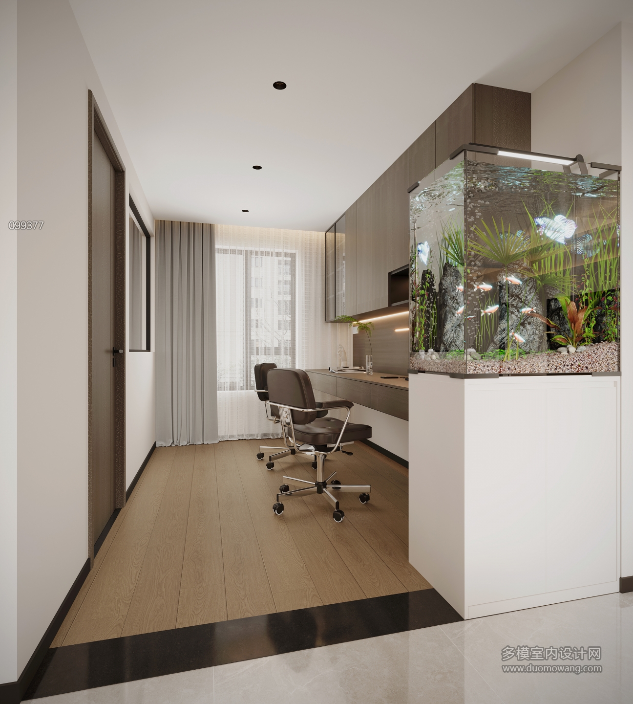 书房1静态现代简约