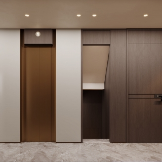 现代意式过道特写