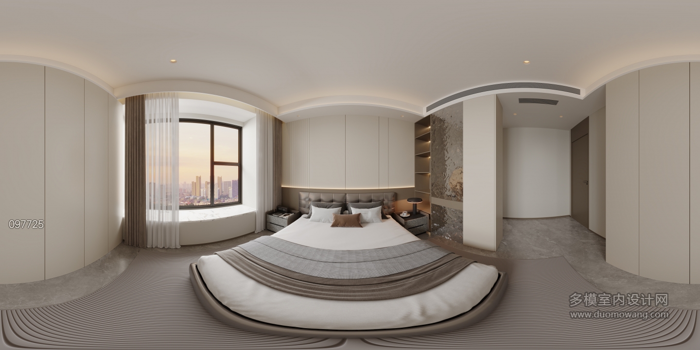 现代主卧全景