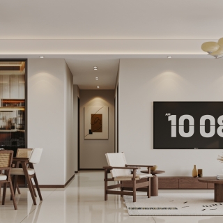 现代中古风客餐厅特写