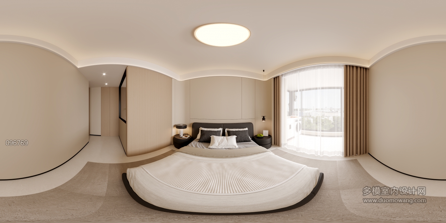 现代主卧全景
