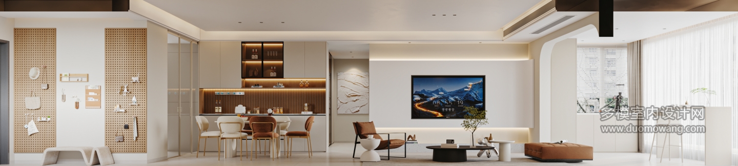 奶油风客餐厅特写