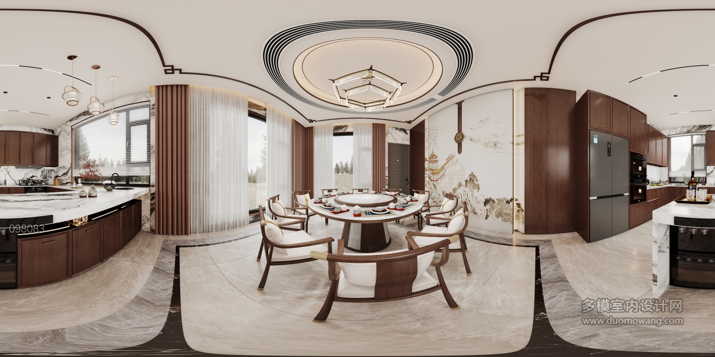 新中式-餐厅全景