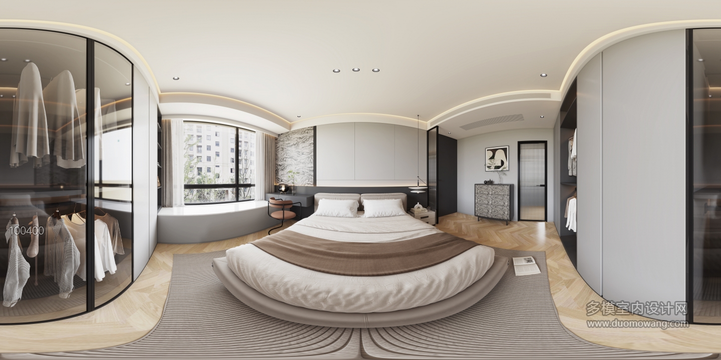 现代主卧全景
