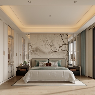 新中式主卧静态