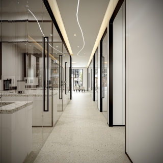 现代牙科诊所过道1