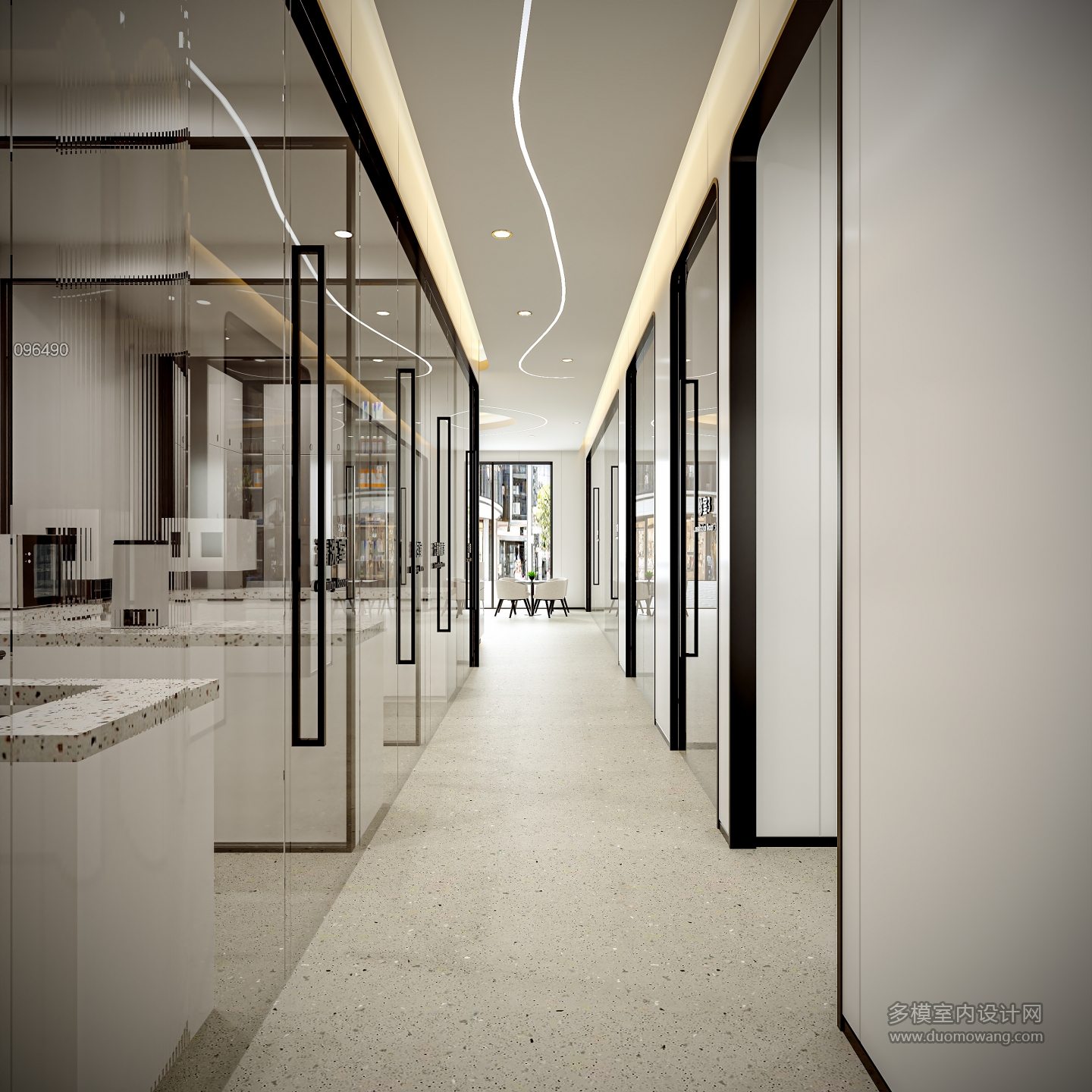 现代牙科诊所过道1