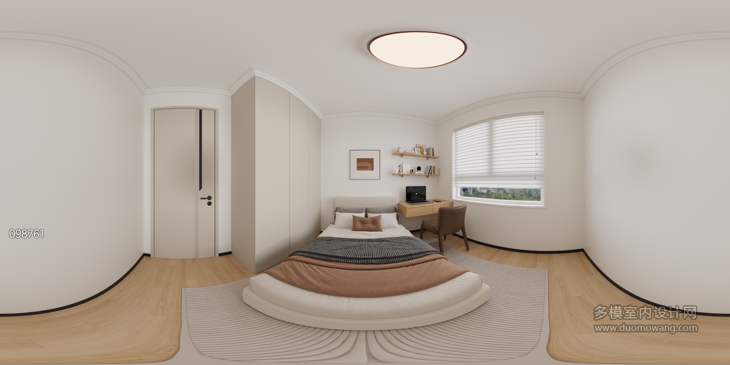 现代次卧全景