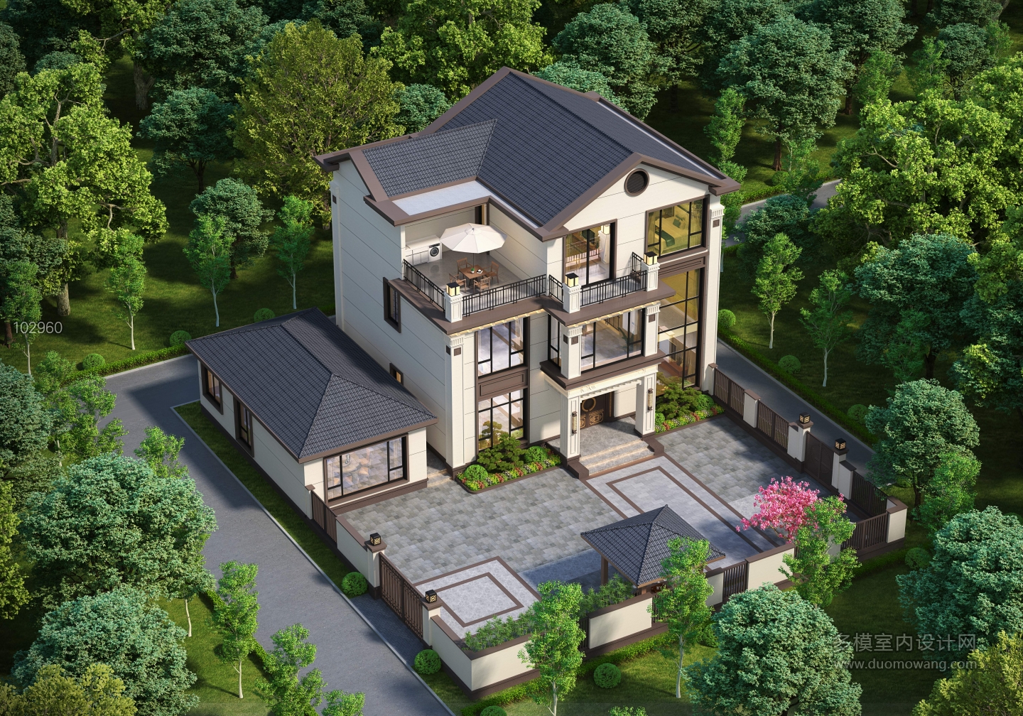 新中式自建房鸟瞰