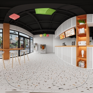 现代咖啡店全景1