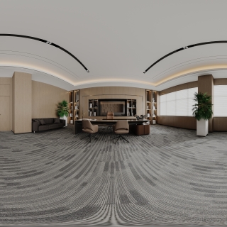 现代总经理办公室全景