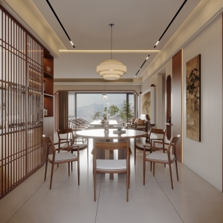 新中式客餐厅特写B