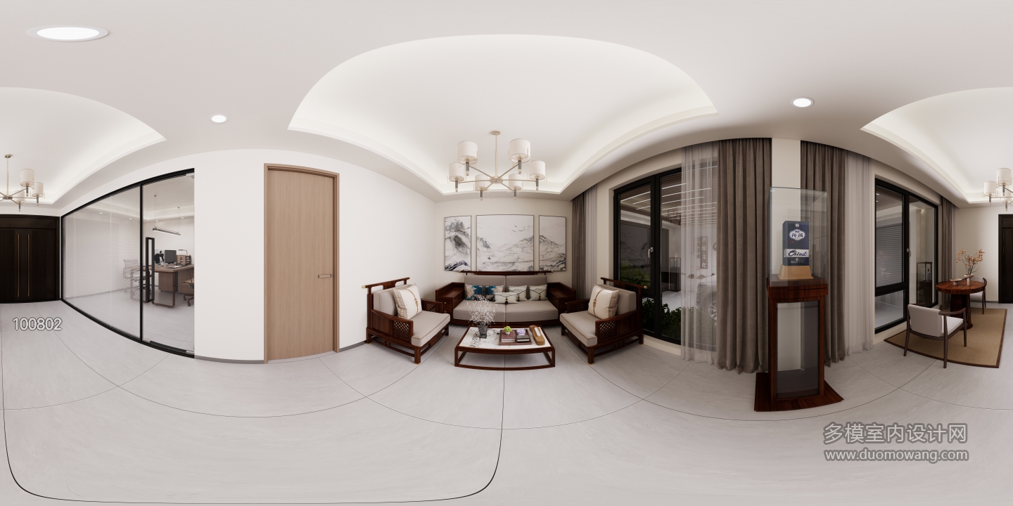 新中式一层接待区