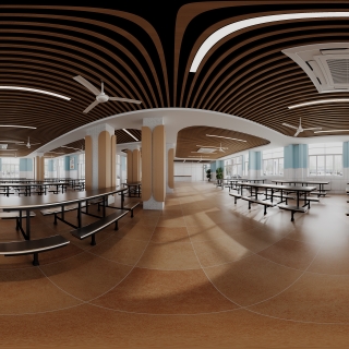 现代小学食堂9全景