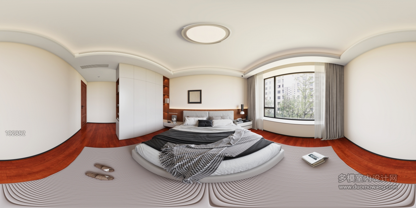 现代主卧全景