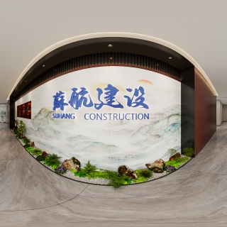 新中式玄关走廊全景