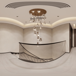 9现代三层楼梯间全景