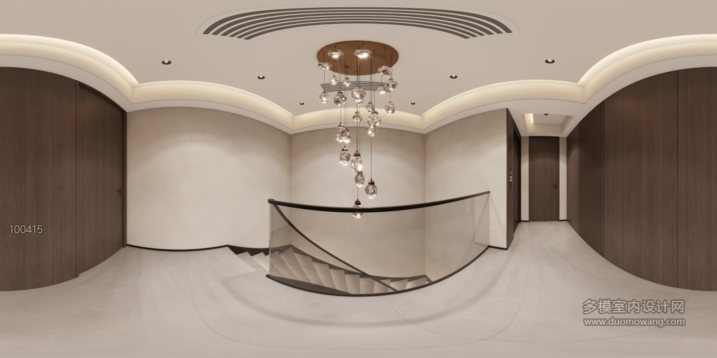 9现代三层楼梯间全景