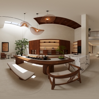 中古风地下室茶室360