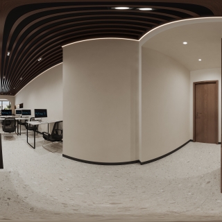 现代工作室办公区全景