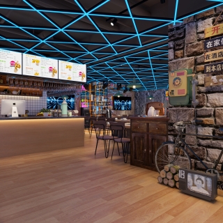 工业风烧烤店