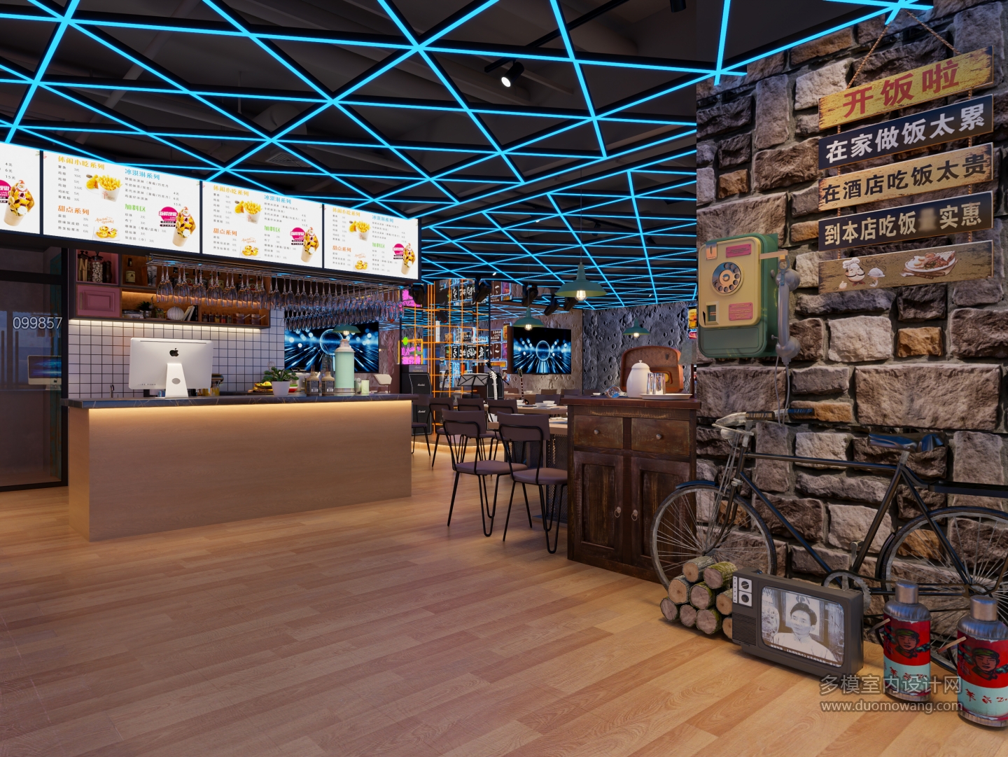 工业风烧烤店