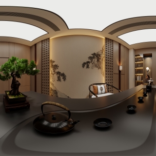 现代茶室一全景