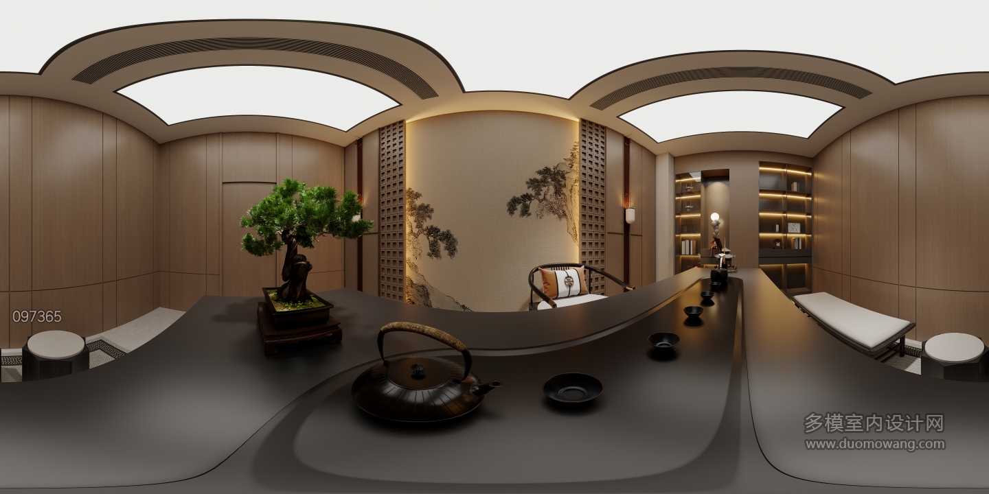 现代茶室一全景