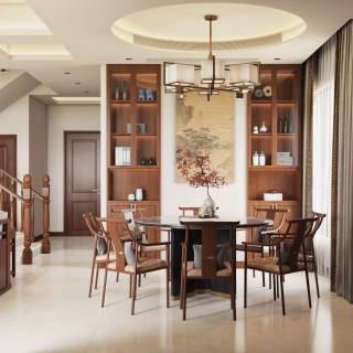 新中式餐桌面