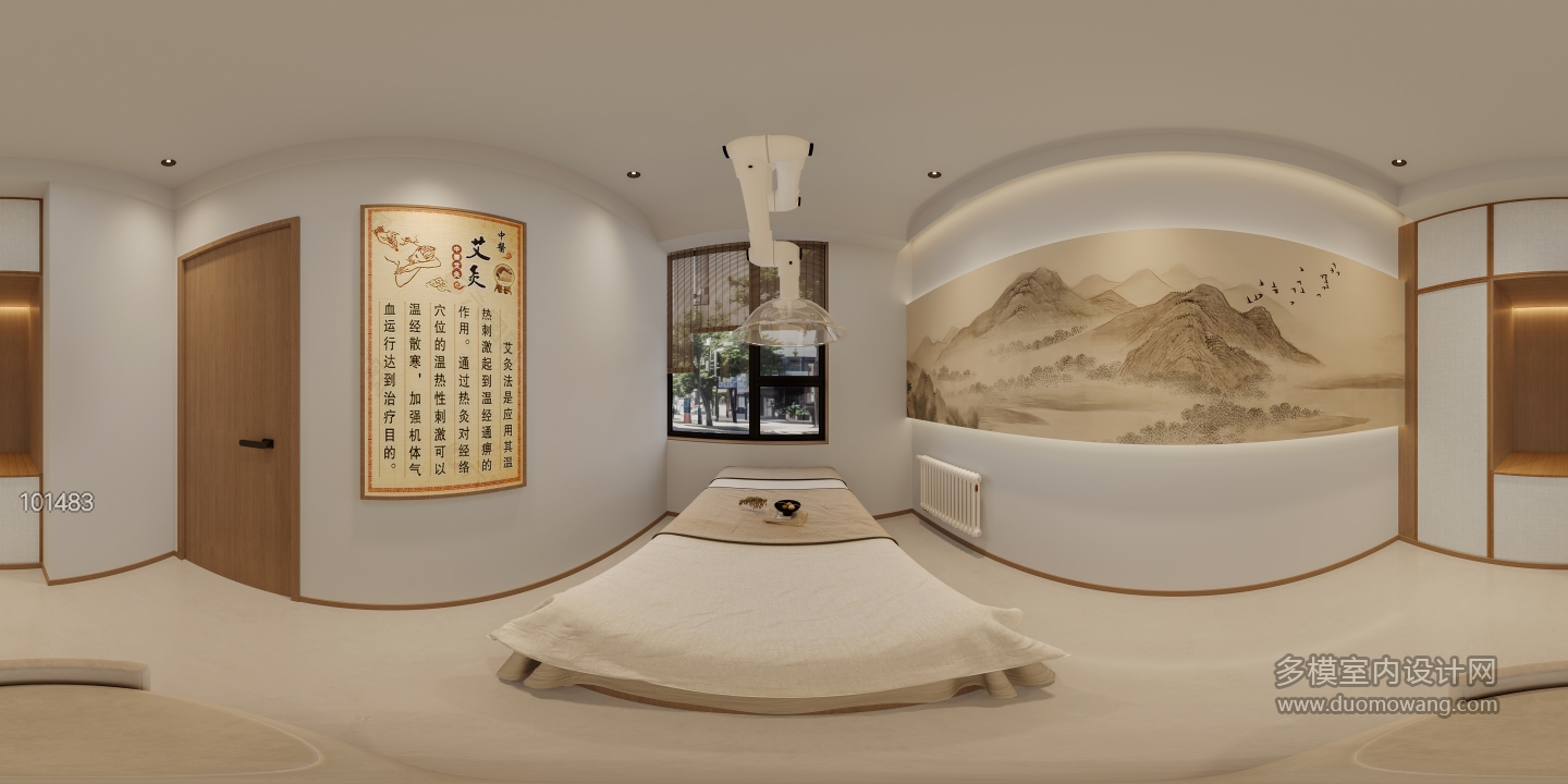 新中式单人理疗室全景
