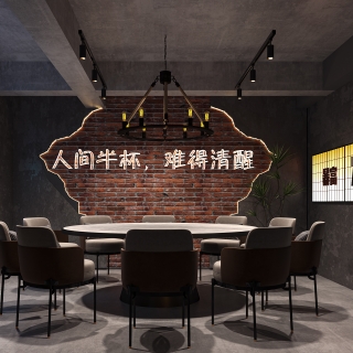 工业风烧烤店