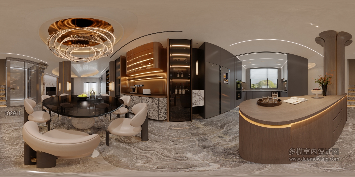 现代一楼餐厅360