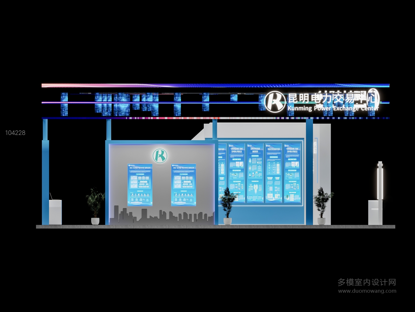 青云展厅方案三【正视4】0-互动式灯光混合0000