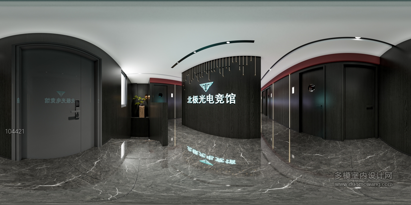 现代网吧二楼公区全景