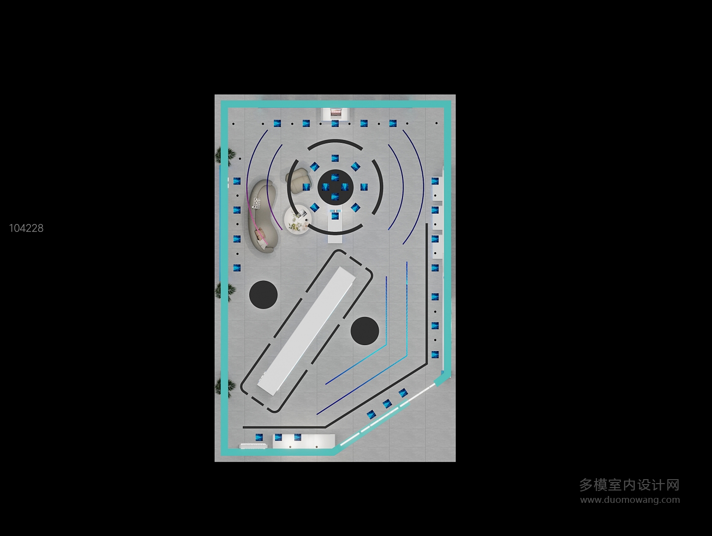 青云展厅方案三【正视鸟瞰】0-互动式灯光混合0000