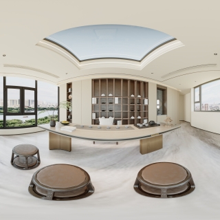 现代6F茶室全景