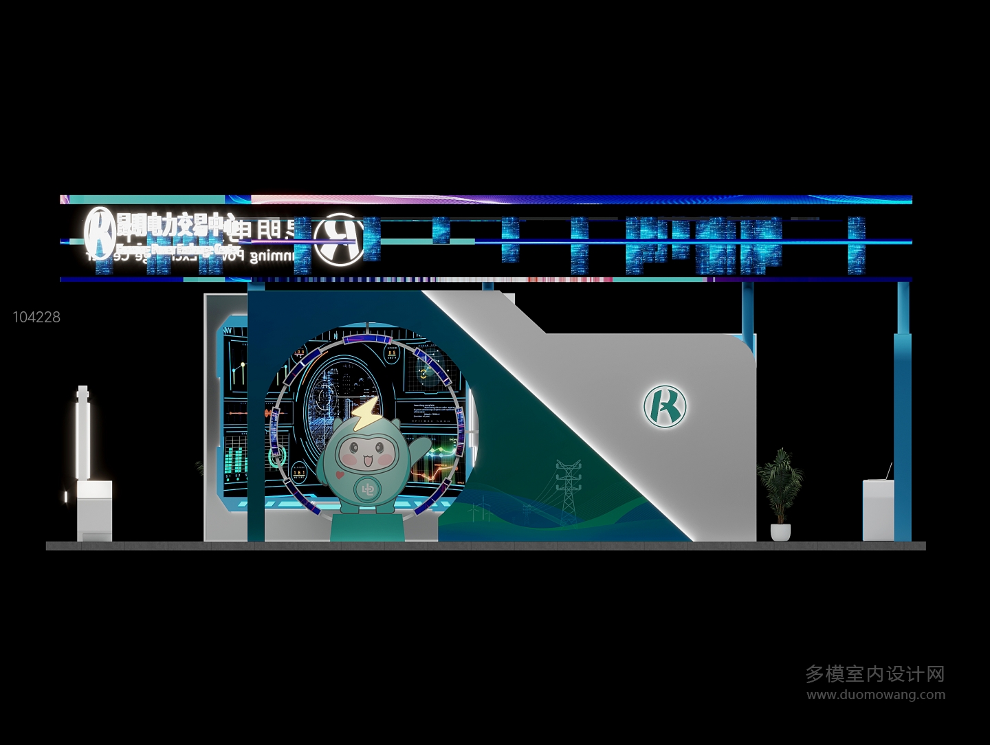 青云展厅方案三【正视2】0-互动式灯光混合0000