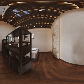 新中式会所 包房全景