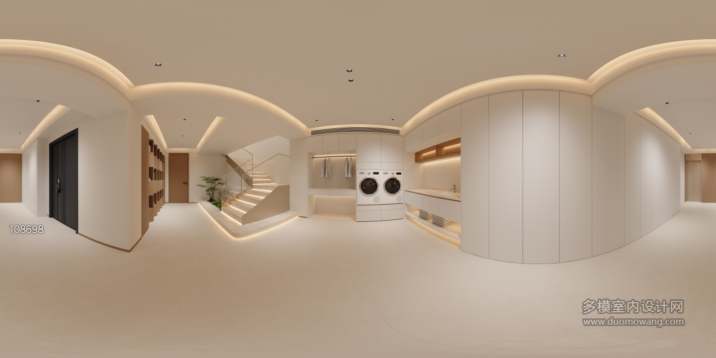 现代地下室洗衣房360