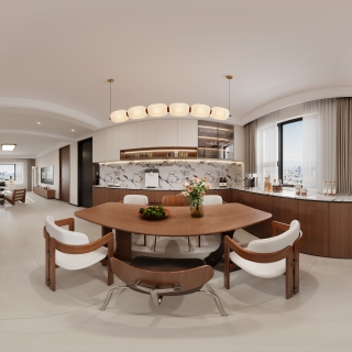 中古风餐厅全景