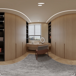现代 一楼 衣帽间 全景