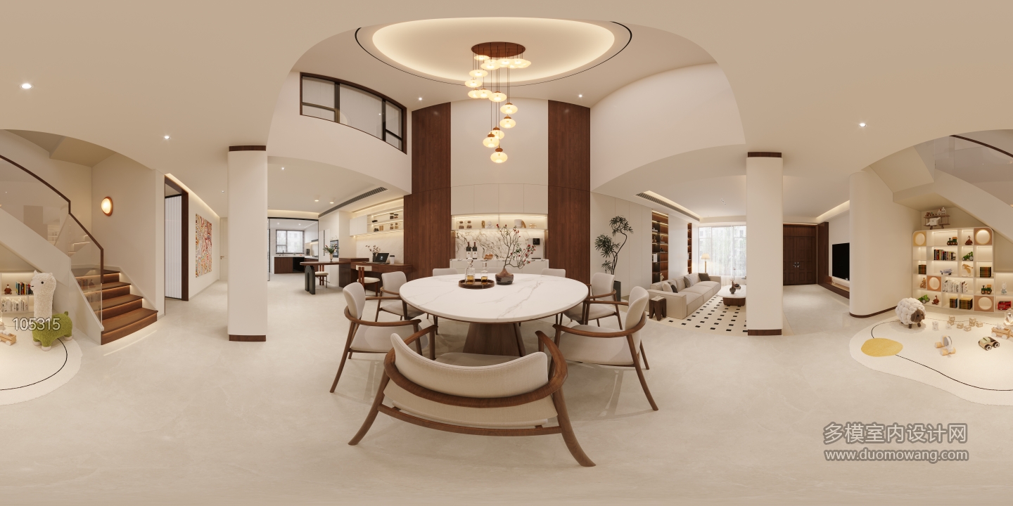 现代中古风餐厅360