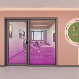 现代学校门头