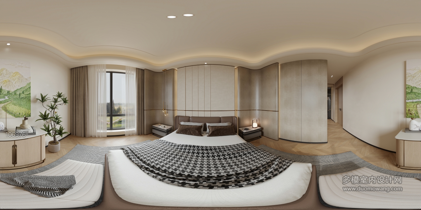 现代 一楼主卧 全景