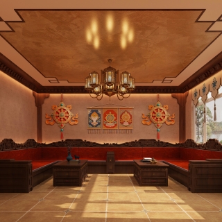 藏式餐厅餐包静态