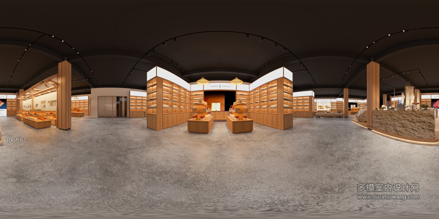新中式展厅全景2